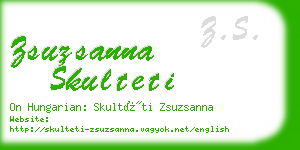 zsuzsanna skulteti business card